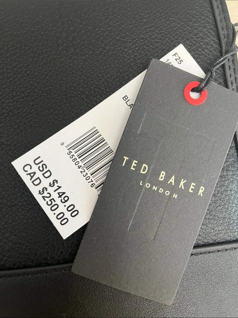 Ted Baker Irvine Pebbled Magnetic Snap Messenger Bag - Picture 3 of 14